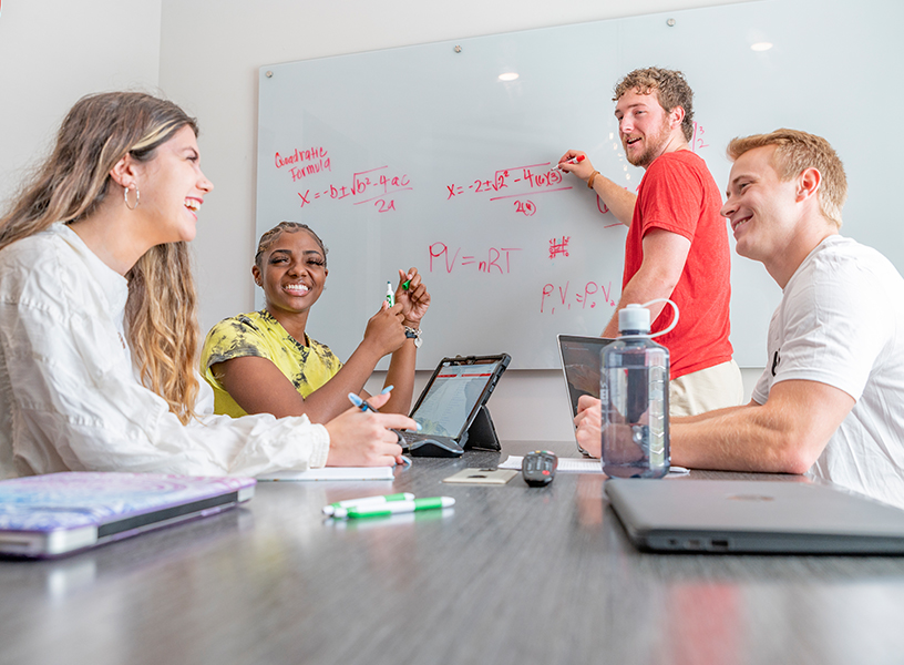 Small study group made up of young adults