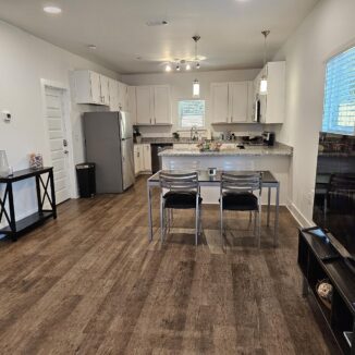 dining and kitchen area